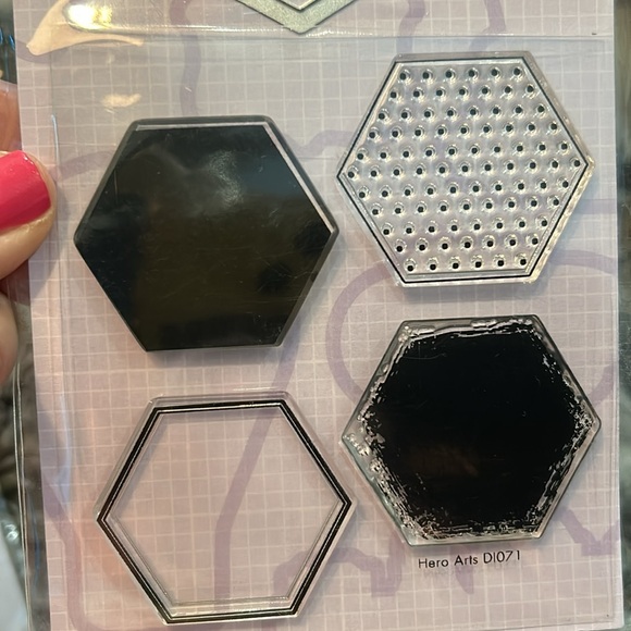 New Set of 2 thin metal die cuts and clear stamps for planner paper crafting - Picture 8 of 15